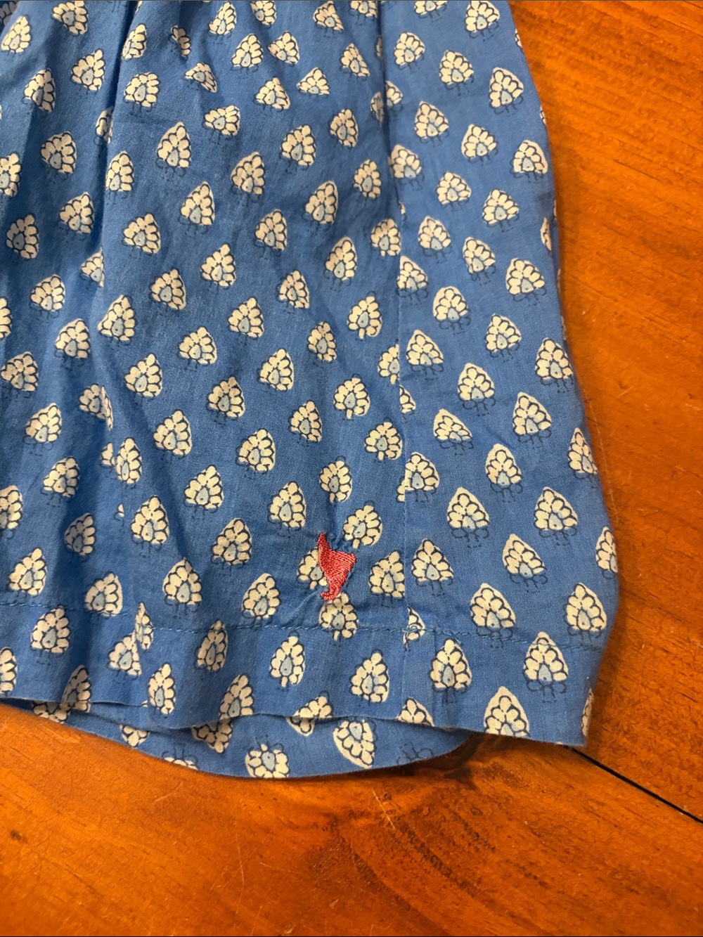 Pink Chicken Blue Ruffle Sleeve Dress - Picture 2 of 6